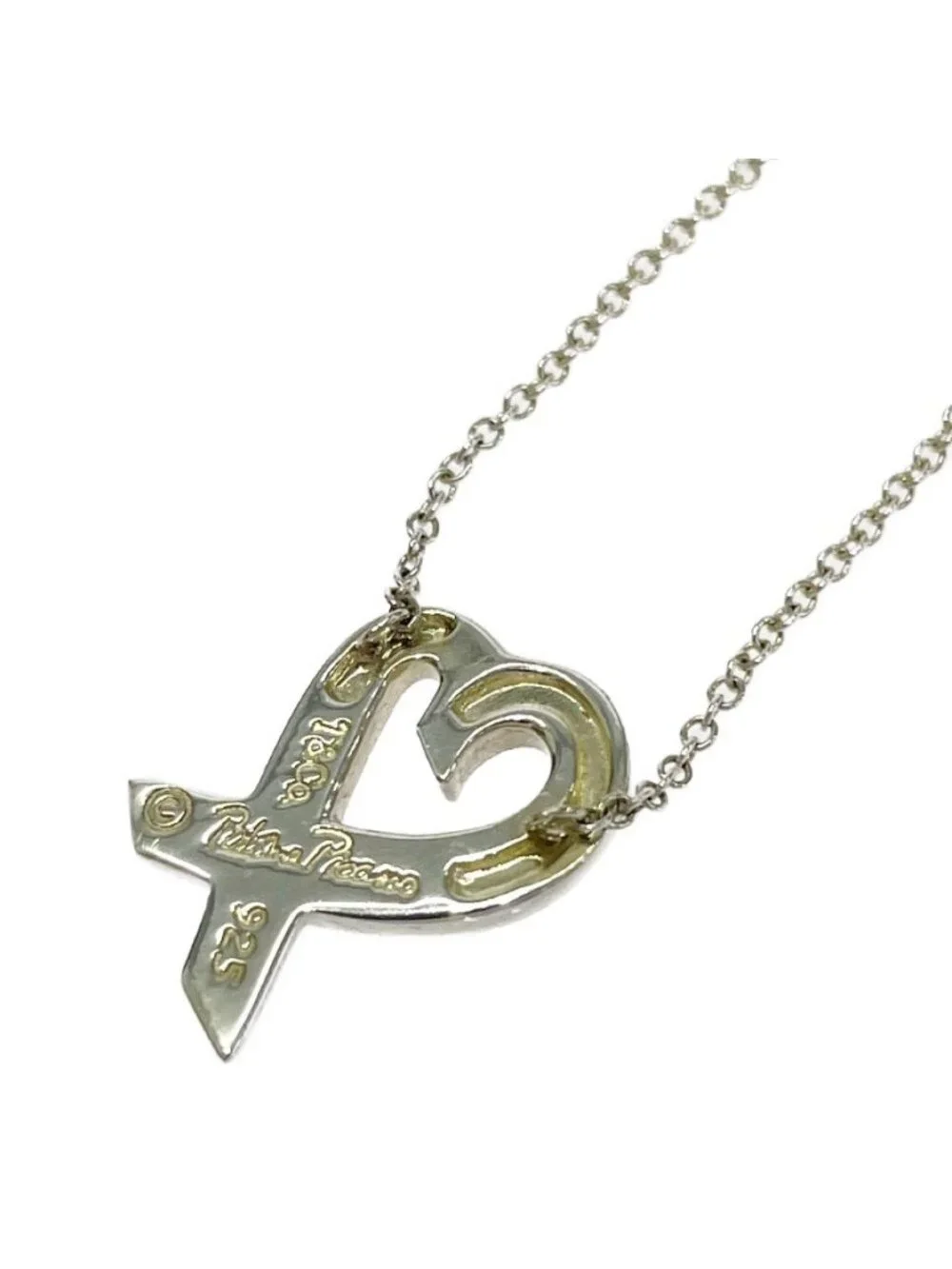 Tiffany & Co Silver Diamond Loving Heart Necklace
